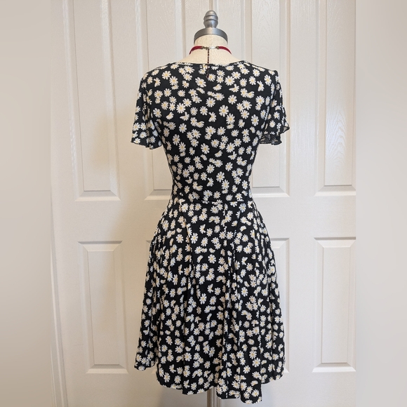 Acevog Women's Black Comfortable Pockets Summer Floral Dress S - Picture 3 of 6